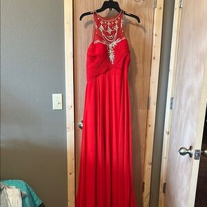 Elegant Red Evening Gown